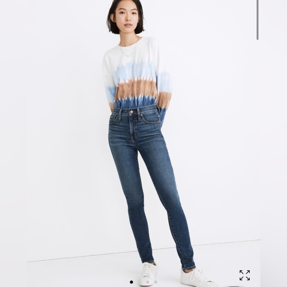 Madewell Womens 25 10" High-Rise Skinny Jeans in Cordell Wash: Heatrich Denim